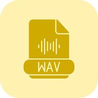 Wav Format Glyph Tritone Icon vector