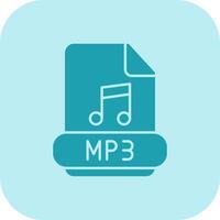 mp3 glifo tritono icono vector