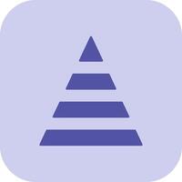 Pyramid Glyph Tritone Icon vector