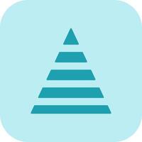 Pyramid Chart Glyph Tritone Icon vector