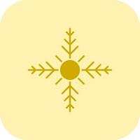 Snowflake Glyph Tritone Icon vector
