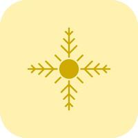 Snowflake Glyph Tritone Icon vector