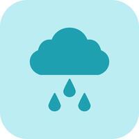 Rainy Glyph Tritone Icon vector