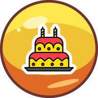 Birthday cake Vector Icon