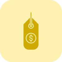 Dollar Sign Glyph Tritone Icon vector