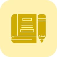 Book Glyph Tritone Icon vector