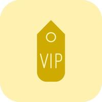 Vip pass Glyph Tritone Icon vector