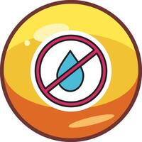 No agua vecto icono vector