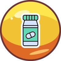 Pills Bottle Vector Icon