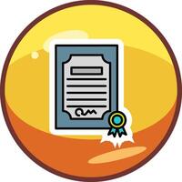 certificado vecto icono vector