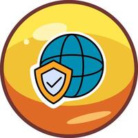 global proteccion vecto icono vector