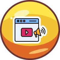 Video Marketing Vector Icon