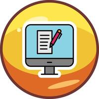 Computer Copywriting Vector Icon