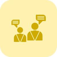 Conversation Glyph Tritone Icon vector