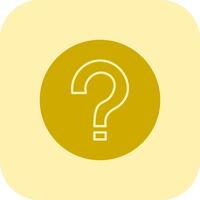 Question Glyph Tritone Icon vector