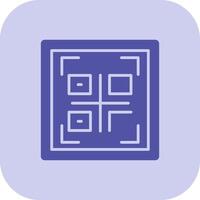 Qr Code Glyph Tritone Icon vector