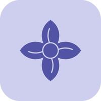 Clematis Glyph Tritone Icon vector