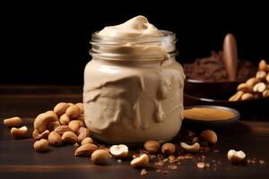 AI generated Healthy Macadamia nut butter. Generate Ai photo