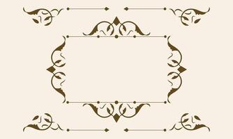 caligráfico decorativo marco rectangular antecedentes con ornamental diseño, Clásico frontera marco. - vector. vector