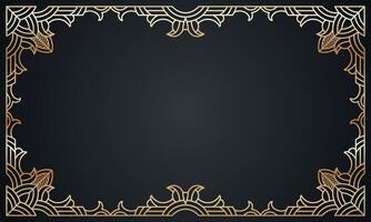 Gold frame art, line art frame, decorative, ornamental frame. - Vector. vector