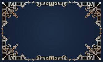Gold frame art, line art frame, decorative, ornamental frame. - Vector. vector