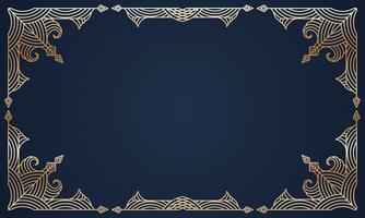 Gold frame art, line art frame, decorative, ornamental frame. - Vector. vector