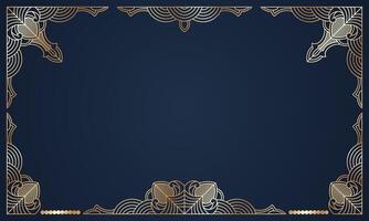 Gold frame art, line art frame, decorative, ornamental frame. - Vector. vector