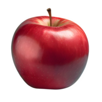 ai generado Fresco rojo manzana aislado en transparente antecedentes png