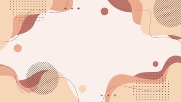 Abstract background minimalist, hand drawn with geometric and organic shapes in different shades of brown. simple trendy flat vector illustration