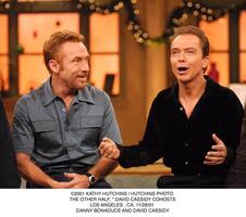 2001   . THE OTHER HALF,   DAVID CASSIDY COHOSTS.LOS ANGELES, CA. 112801. DANNY BONADUCE AND DAVID CASSIDY photo