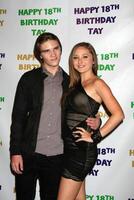 LOS ANGELES - OCT 21  Alexander Le Bas, Rachel Fox arriving at Taylor Spreitlers 18th Birthday Party at the Crimson on October 21, 2011 in Los Angeles, CA photo