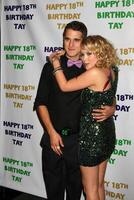 LOS ANGELES - OCT 21  Dan Samonas, Taylor Spreitler arriving at Taylor Spreitlers 18th Birthday Party at the Crimson on October 21, 2011 in Los Angeles, CA photo