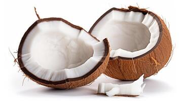 AI generated Coconut isolated on white background. Neural network AI generated photo