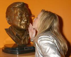 Karri Turner and bust of Steve Allen The Steve Allen Theater presents 1958 A Retrospeculation Los Angeles, CA April 8, 2006 photo
