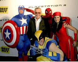 Stan Lee  Mavel Charachters Best Buy Playstation 3 Release Party Los Angeles, CA November 16, 2006 photo