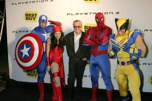 Stan Lee  Mavel Charachters Best Buy Playstation 3 Release Party Los Angeles, CA November 16, 2006 photo