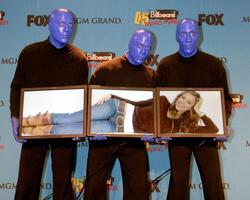 Blue Man Group Jessica Alba 2005 Billboard Awardsn Press Room MGM Garden Arena Las Vegas, NV December 6, 2005 photo