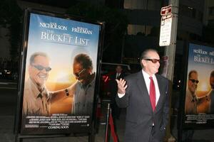 Jack Nicholson Bucket List Premiere ArcLight Cinerama Dome December 16, 2007 Los Angeles, CA  2007 photo