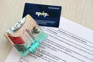 Indonesia NPWP new tax id Number card originally called Nomor Pokok Wajib Pajak photo