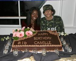 Camille Winbush Khleo Thomas  Yes, they are dating,, and these are first pics  Camille Winbush's Sweet 16th Birthday Party Marina Del Rey, CA February 11, 2006 photo