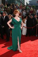 Christina Hendricks arriving at the Primetime Emmys at the Nokia Theater in Los Angeles, CA on September 21, 2008 photo