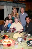 Famiy Dinner Cast including Phyllis Diller, Lauralee Bell, Aaron Lustig, and Dan Cortese on set in Toluca Lake , CA  on February 8, 2009    EXCLUSIVE photo