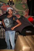 Shar Jackson wearing a pair of play Batman wings from Mattel promoting the Dark Knight movie GBK MTV Movie Awards Gifting Suites  Crimson  Opera Los Angeles,  CA May 31, 2008 photo