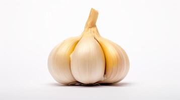 AI generated Closeup Garlic clove and bulb isolated on white background. Neural network AI generated photo