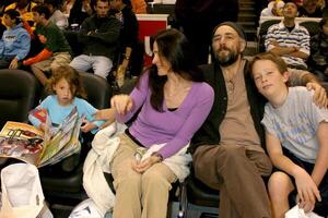 Sheila Kelly Richard Schiff and family Harlem Globetrotters Game Staples Center Los Angeles, CA February 20, 2006 photo