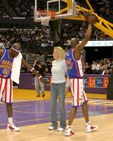 Sharon Stone Sharon participated in a gag during the game where they had her purse, and she had to get it back... Harlem Globetrotters Game Staples Center Los Angeles, CA February 20, 2006 photo