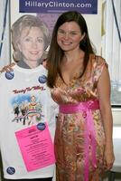 Hillary Clinton Standee  Heather Tom continues to work in her spare time for the Clinton Campaign Hillary Clinton Presidential Campaign LA Headquarters Century City, CA April 24, 2008 photo