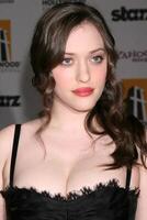 Kat Dennings arriving to the Hollywood Film Festival Awards Gala at the Beverly Hilton Hotel in Beverly Hills, CA  on October 27, 2008 photo