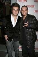 Ryan Cabrera  Evan Ross  arriving at  the the Grand Opening of Lucky Strike at L.A. Live in Los Angeles, CA November 21, 2008 photo