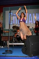 Lucy Lawless performs at Universal CityWalk's Summer Block Party in Universal City, CA on June 28, 2008 photo